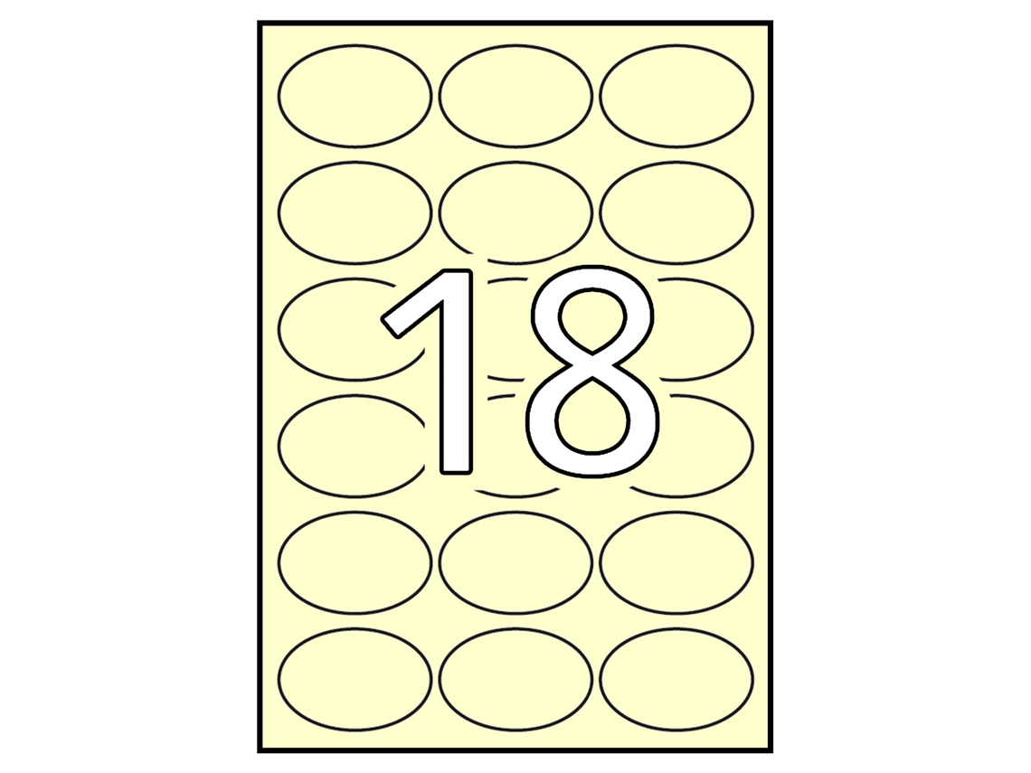 Etiquetas Adesivas A4 20 Folhas APLI (Creme - 63,5 X 42,3 mm)