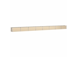 Conjunto 1 Floreira Vidaxl Branco Aço (770 X 50 X 45 Cm)