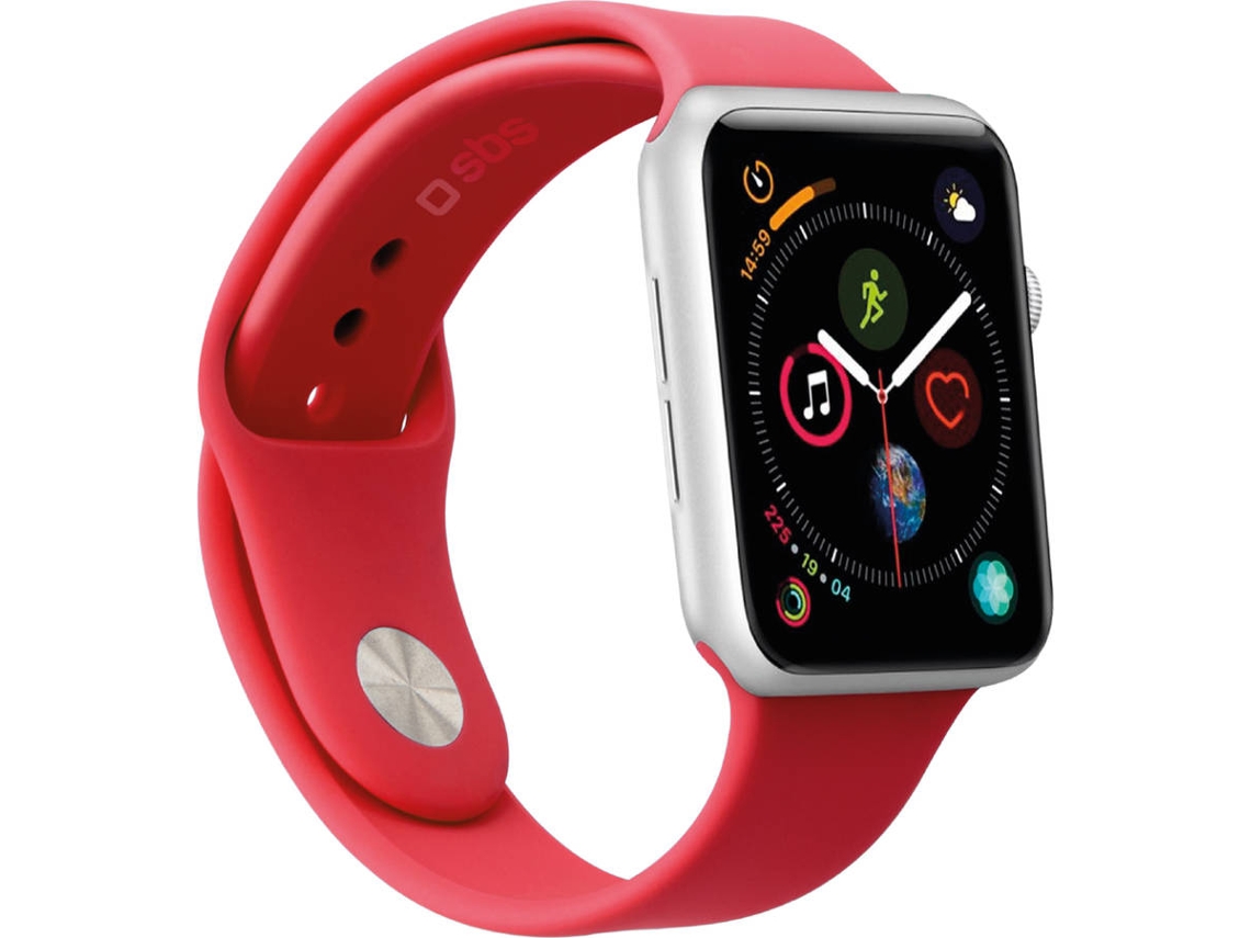 Bracelete Apple Watch 38/40/41 mm SBS Silicone - Tamanho M (Vermelho)