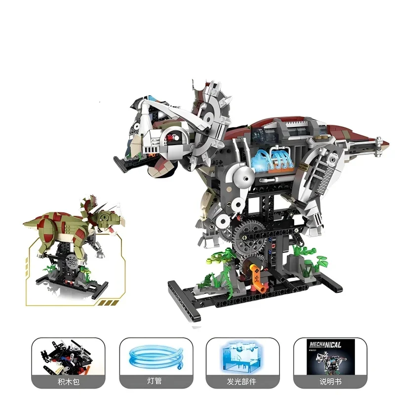 Blocos De Montar Para Conjunto De Dinossauro Mecânico Jurássico