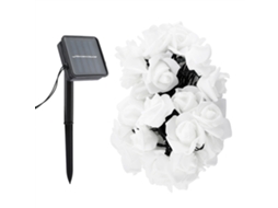 Laxiscreed Fitas De Luz Led Com Flores De Rosa E Energia Solar Para Decoração Exterior