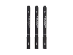 Caneta De Ponta Fina Uni Ball Premium Para Desenho E Esboços, Preta, Pacote Com 3 Olysi Shop