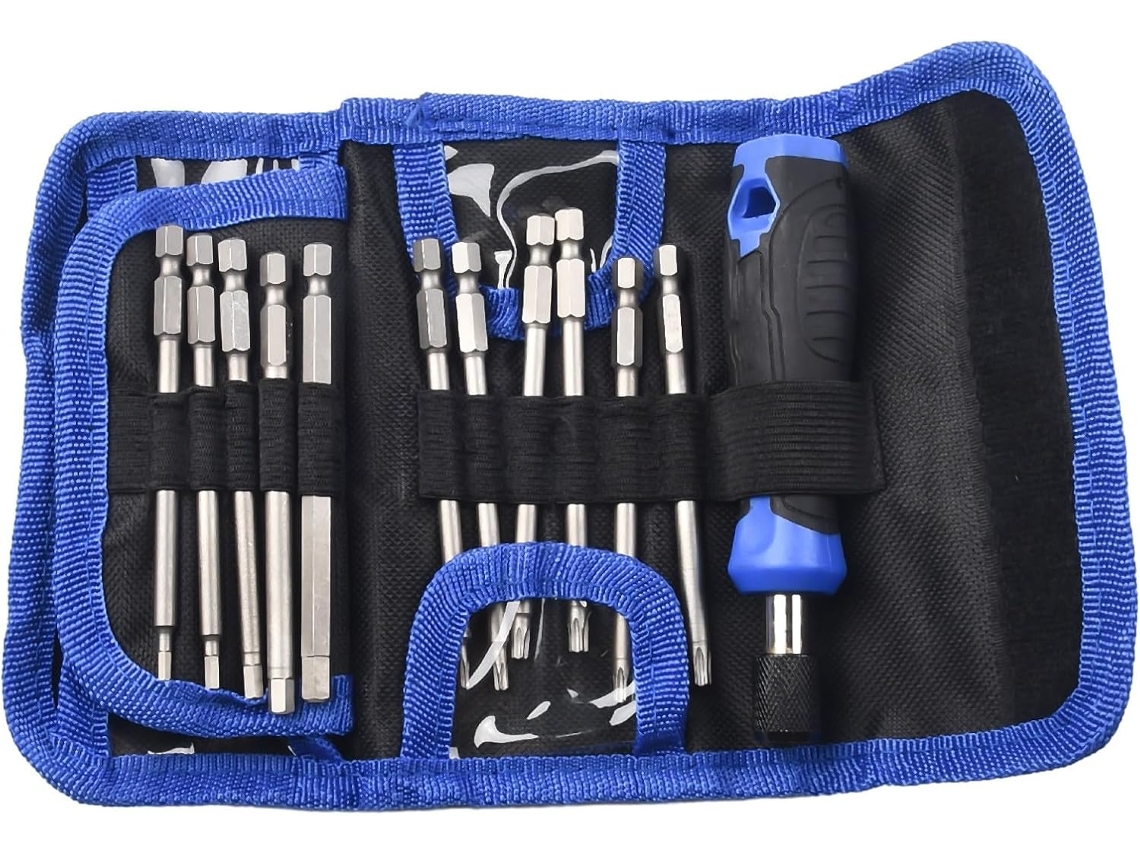 Conjunto De 24 Peças De Bits Para Chave De Fenda Pneumática, Com Adaptador Magnético.