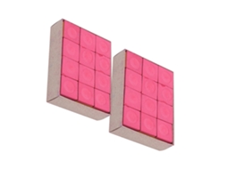 2026altiro-24pcs Tiza Para Puntas De Tacos De Billar Noslip Accesorio Tiza Seca Para Tacos De Pool (rojo)