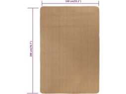 vidaXL Tapete de divisão em juta com apoio de látex 140x200 cm natural