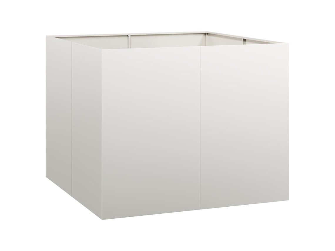 vidaXL Plantador 100x100x80 cm aço inoxidável