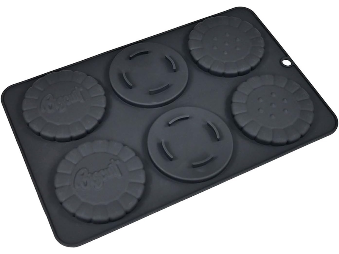 Forma de silicone para cupcakes com 6 cavidades, ecológica.