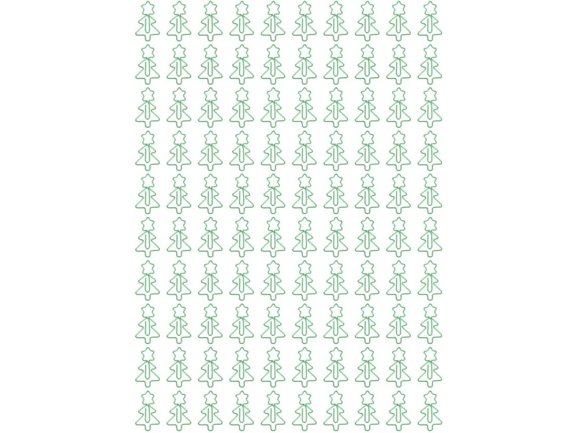 Clipes de papel fofinhos, 100 unidades de clipes de metal em formato de árvore de Natal, divertidos objetos de decoração para mesa.
