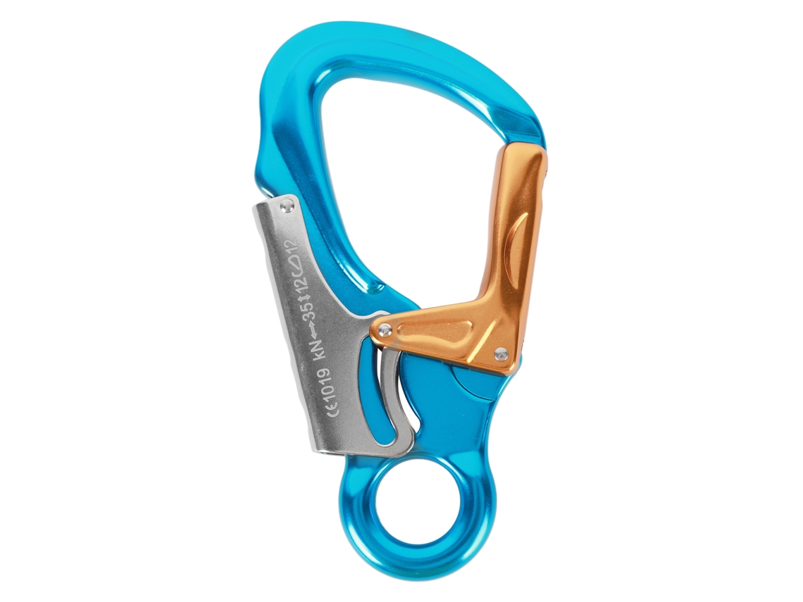 Carabina de Escalada 35kn D Azul e Dourado