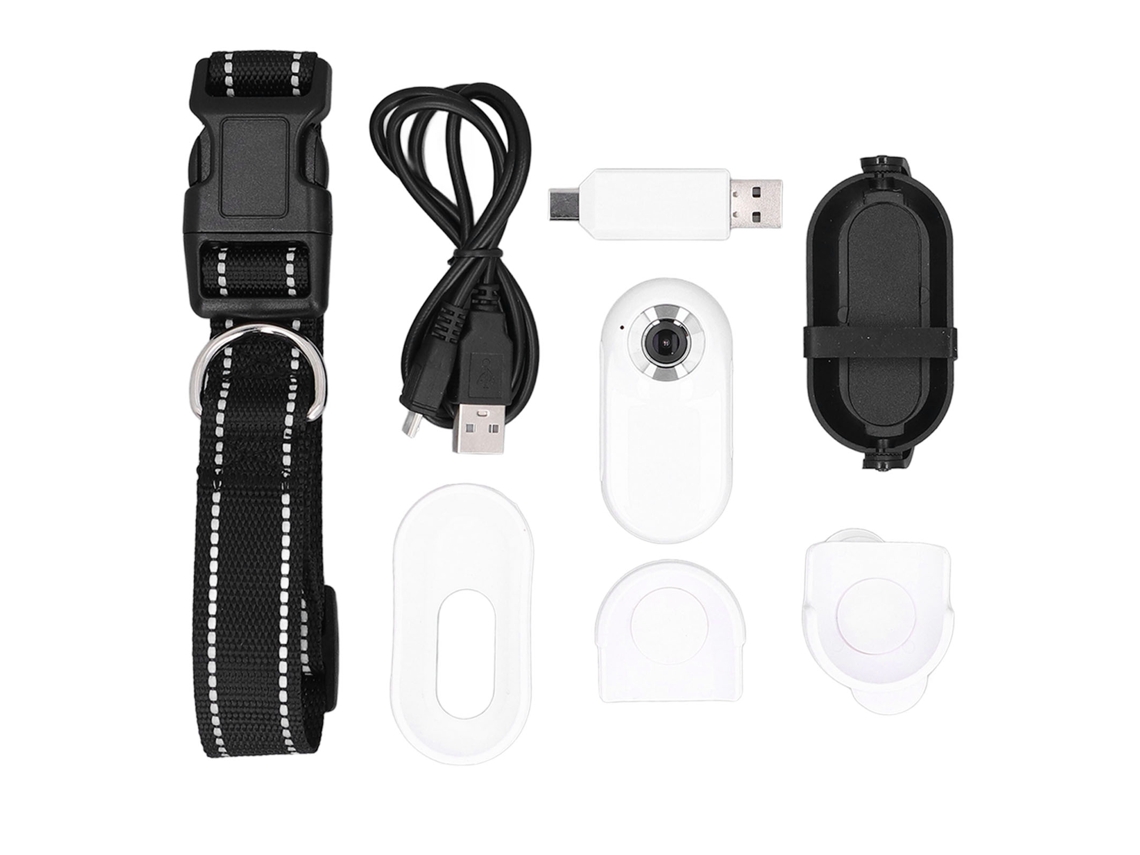 Pet Camera Hd Colar Para Cães E Gatos Câmara Miniatura Ao Ar Livre Com Vídeo E Foto Branca