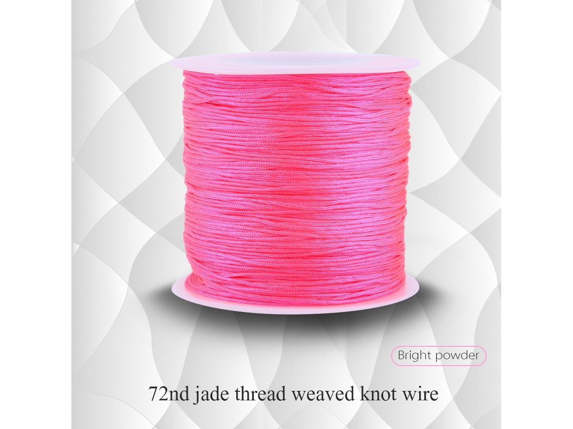 Fio de Macramê Rosa Brilhante, 100m X 0.8mm para Laços e Trabalhos Manuais LAXISCREED