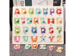 Jogo De Puzzle De Madeira - 26 Letras (idade Mínima Recomendada: 1 Ano)