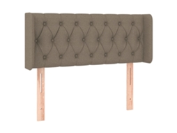 Cabeceira de Cama com Abas Tecido Cinzento Acastanhado MAISON EXCLUSIVE (103x16x78 cm)