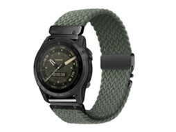 Bracelete para Garmin Nylon Trançado com Fivela de Paraquedas e Liberação Rápida Verde Militar XIAOMOYU (22mm)