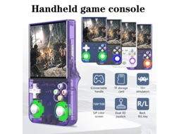 Consola De Jogos Portátil Retro R36ultra Com 64 Gb, Mais De 20.000 Jogos Clássicos Integrados, Tela De 4,0 Polegadas Roxo Sfushos