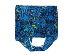 Sacola de Compras Dobrável Reutilizável, Grande Capacidade, Estampada, Azul. GOKOCO