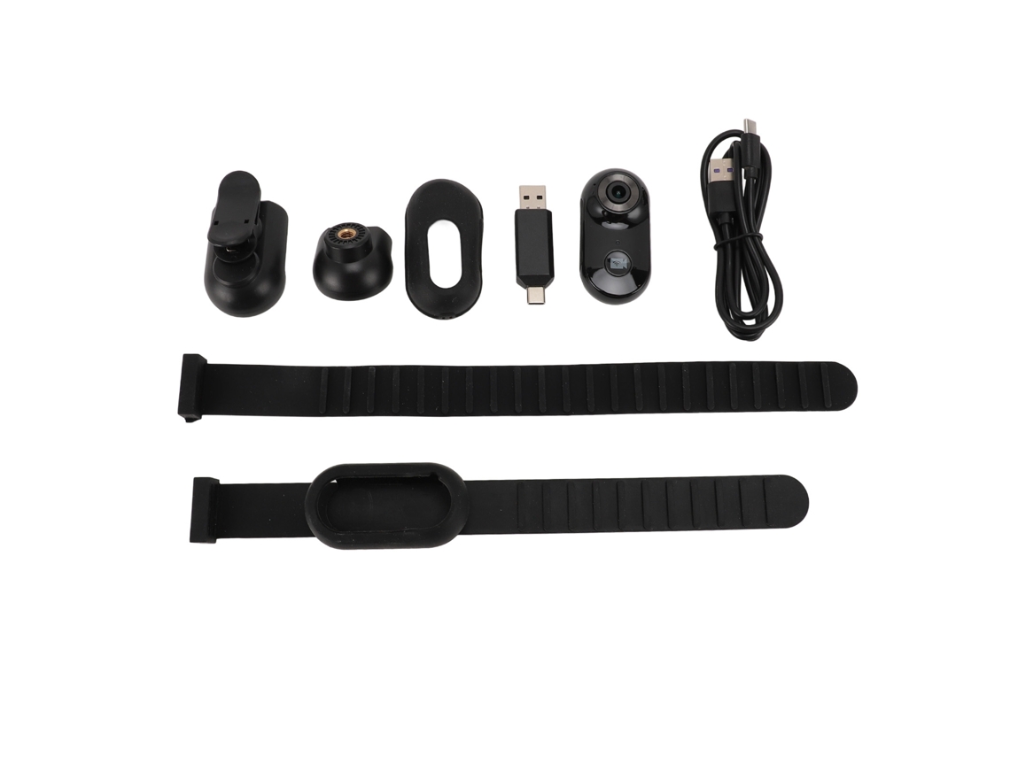 Câmera Para Colar De Mascota 1080p Hd Sem Fio 2.4g Gravador De Vídeo Portátil Para Cães E Gatos Com App Gravação Em Loop Preto