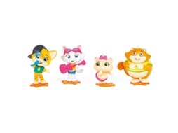 44 Gatos de Embalagem de 4 Figuras de 8cm (Idade Mínima Recomendada: 3 anos)