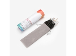 Conjunto de 15 Pincéis de Pintura Profissional para Detalhes Miniaturas Nylon com Cabo de Madeira para Acrílico Aquarela Óleo Arte Modelo S/MARCA