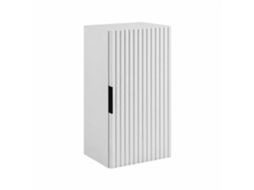 Casa de Banho Suspenso Meia-coluna Armário, Branco, Puxadores Pretos, 35 X 27 X 68 Cm
