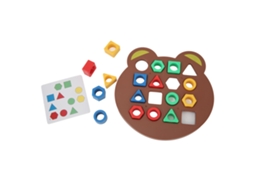 Primerox jogo de Correspondência de Formas Geométricas com Sinaleiro Brinquedo Educativo Sensorial para Crianças de 1 8 Anos