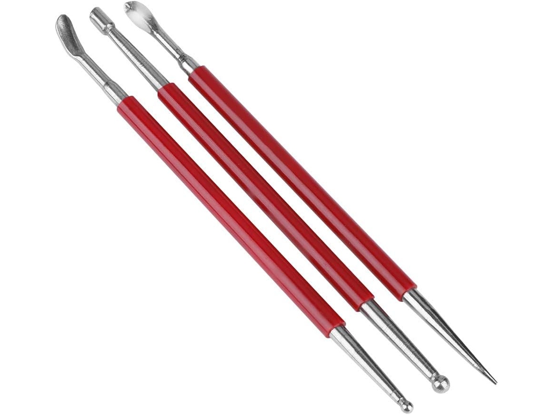 Conjunto de 3 Ferramentas para Prensar e Modelar Couro, Ideal para Artesanato em Couro, Zqkla AQUAFORGE