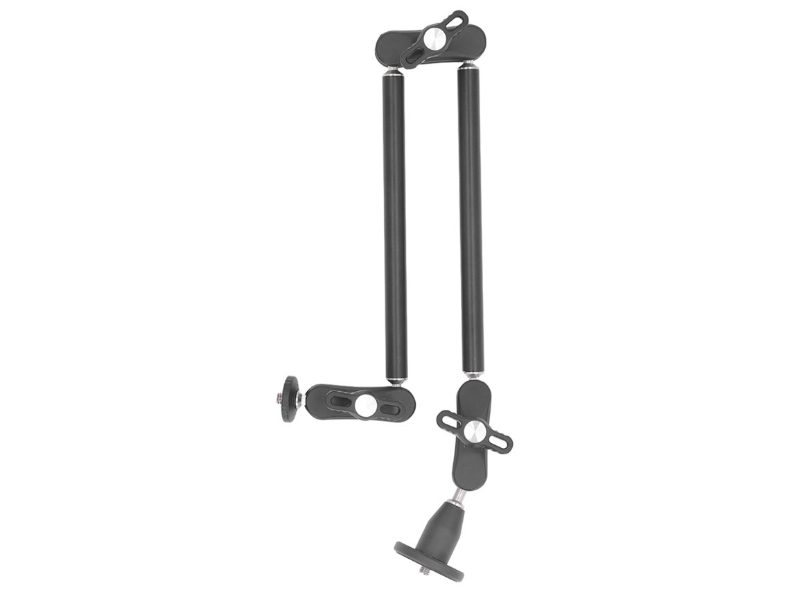 Brazo Articulado Metálico Duas Seções Rotação 360° Ajustable Conexões 1/4 E 3/8 Polegadas
