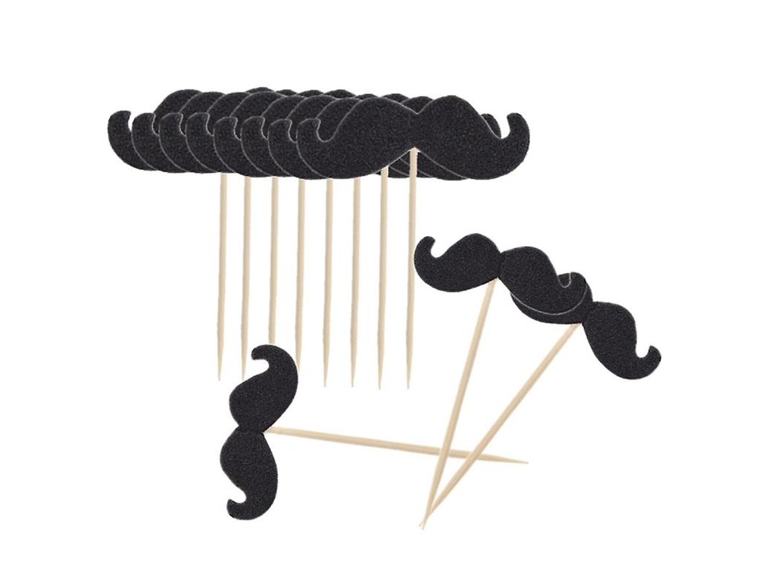 40 Unidades De Bigode Para Topo De Bolo