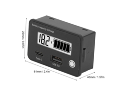 Monitor Bateria Dc8‑30v Digital Inteligente Lcd