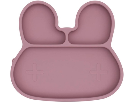 Prato em Silicone  Coelhinho Rosa Escuro