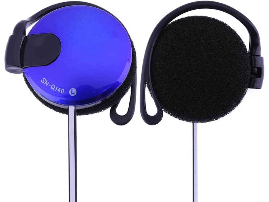 Aurnopedi Ouvidores De Fio Com Clipe Para Telefones Portáteis, Mp4, Fones De Ouvido De 3, 5 Mm Com Orifício