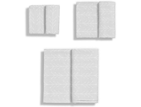 Fraldas de Pano  Pack de 3 Unidades Nórdico Cinza (50 x 50 cm; 70 x 70 cm; 110 x 110 cm)