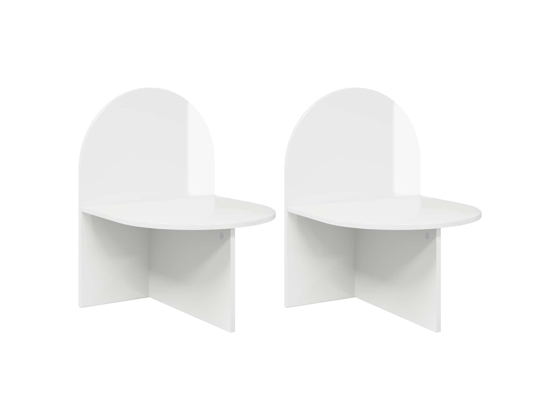 Maison Exclusive - Mesa-de-cabeceira 2 Unid. Branco Brilhante 48 X 49 X 65 Cm