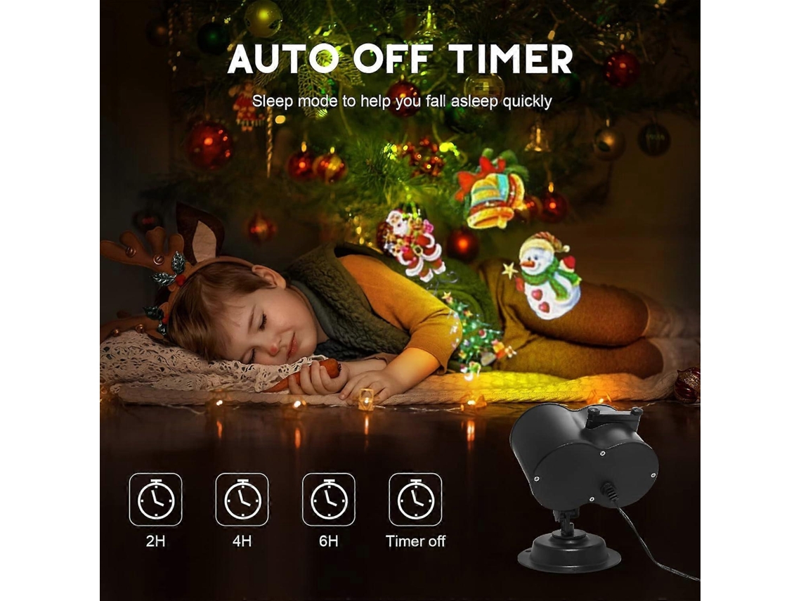 Projetor De Luzes Led Com Bluetooth E Comando, Preto