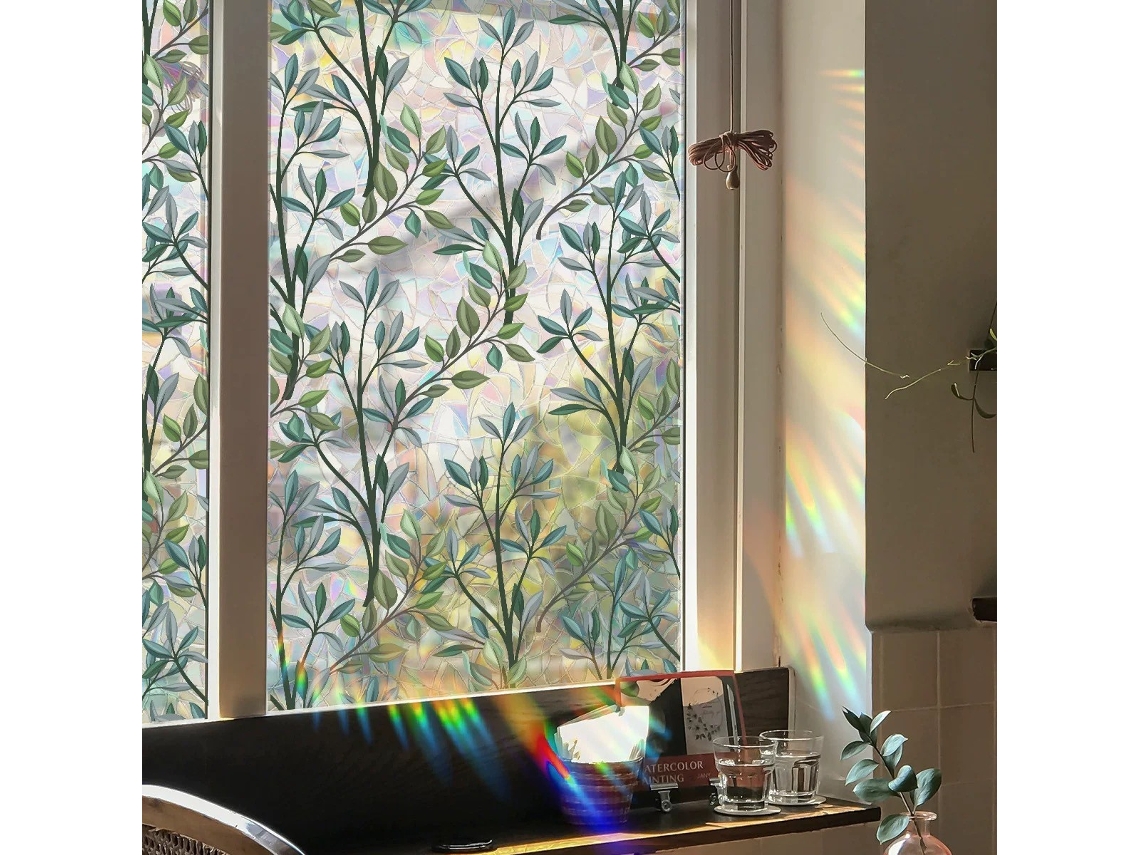 Película Blackout Para Janelas 45x200cm Eletrostática Autoadesiva Decoração De Vidro