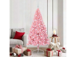 Vidaxl Árvore De Natal Artificial Pré-iluminada Rosa 180 Cm Pvc