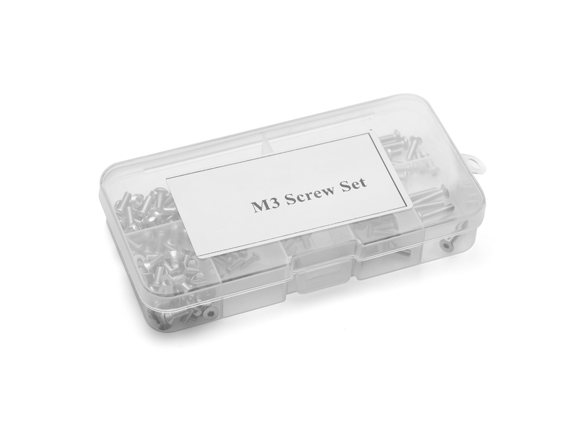 Conjunto De Parafusos Inox M3 163pcs Para Carro Controle Remoto Tamiya Xv-01 1/10 Com Caixa De Armazenamento