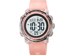 Lurelia Relógio Digital Feminino, Visor Digital, Led, Cronómetro, Alarme, Data/calendário, Luminoso, Aço Inoxidável, Pele, Resistente À Água 3atm