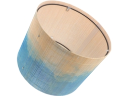 Luminária De Bambu Suspensa Com Estampa Aquarela Azul, Soquete E27, Formato Cilíndrico Para Quarto, Dimensões