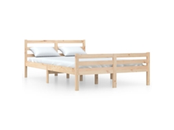 Estrutura De Cama Vidaxl Marrom Madeira (195.5x140.5x69.5 Cm)
