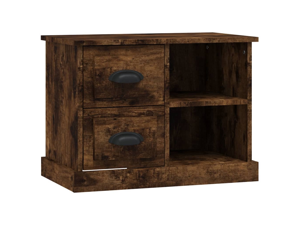 Bedside Cabinet, Bedside Cabinets Vidaxl Marrom Madeira Processada (n/a)