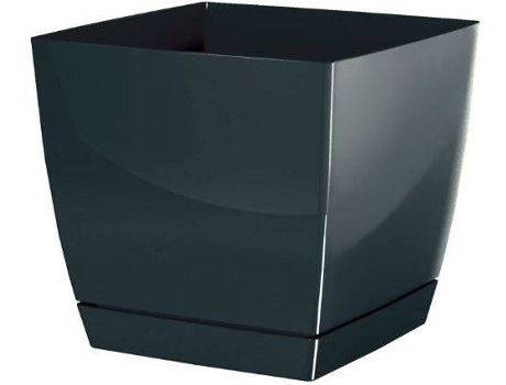 Vaso  Coubi Square P (Preto - 18 x 18 x 16.5 cm)