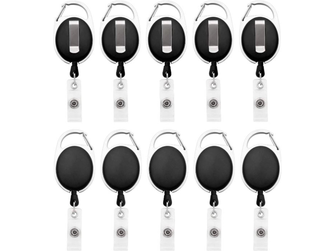 Suporte Para Crachá Com Cordão E Clipe, Conjunto Com 10 Unidades