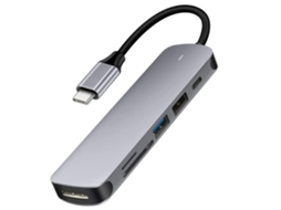 Lurelia Hub Usb-c 6 Em 1, Hdmi, Sd/tf