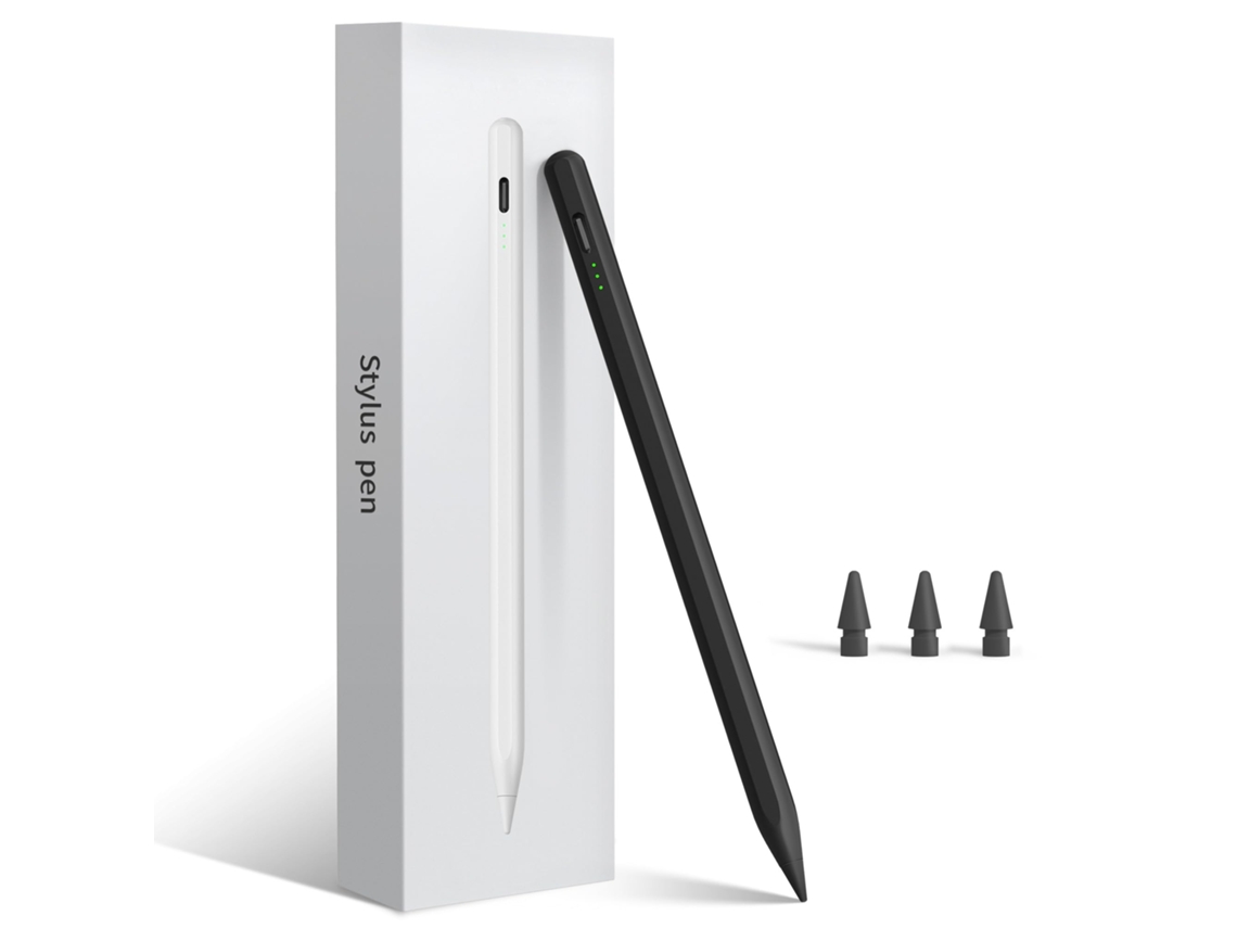 Caneta Stylus HALINUIA para iPad Mini A17 Pro6/5 A2996 com carregamento rápido, rejeição da palma, sensor de inclinação magnético, preta (2019-2024)