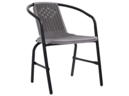 Vidaxl Cadeiras De Jardim 8 Pcs Vime Plástico E Aço 110 Kg