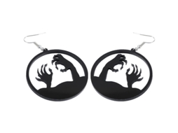 2026-3 Pares De Brincos Halloween Mão Fantasma Gótico De Acrílico De Moda Escura Pendentes