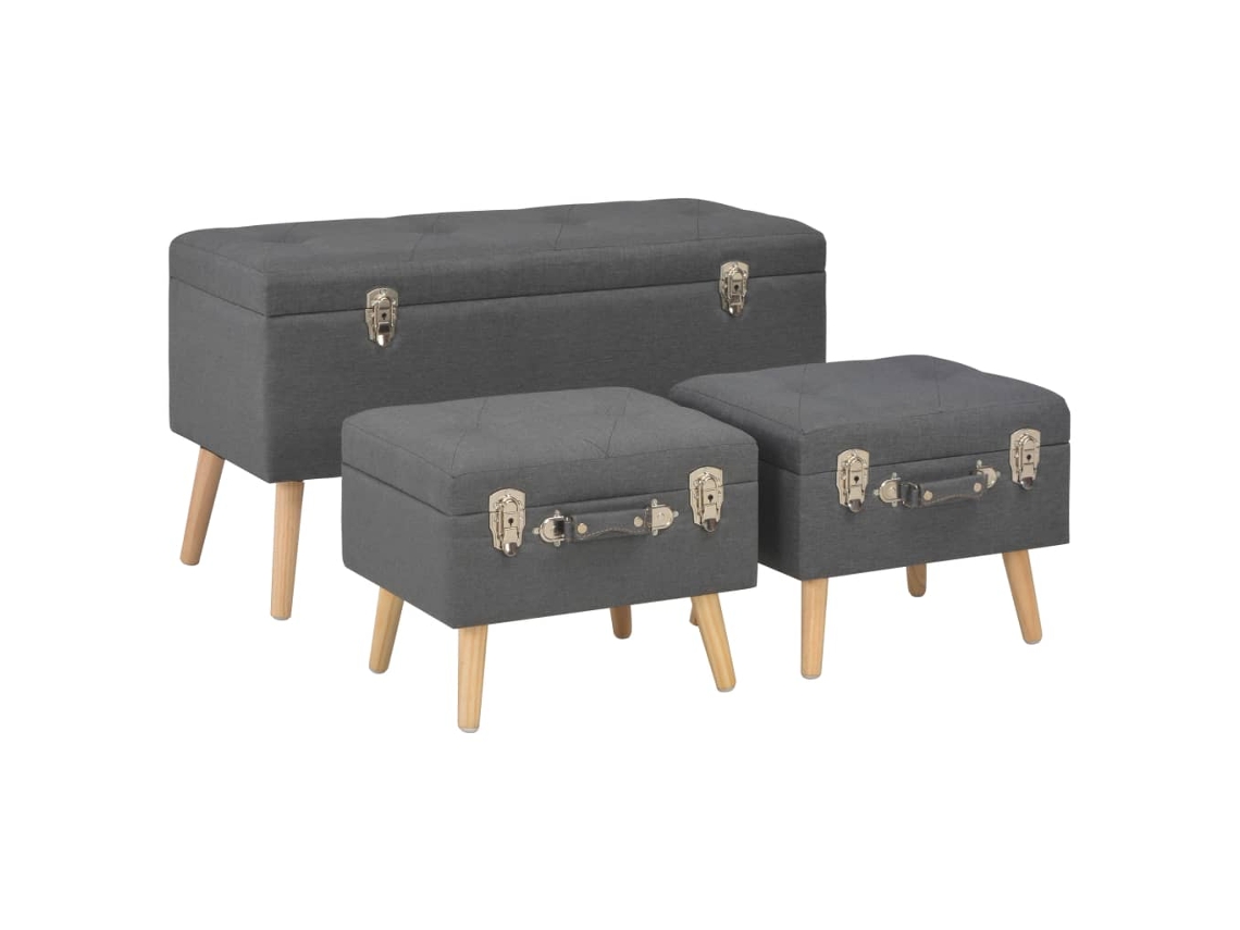 Stool, Stools Vidaxl Cinzeto Tecido (n/a)