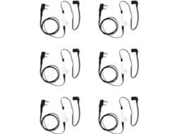 6x Conector K de 2 Pinos para Fone de Ouvido Estilo Macarrão para Rádio Uv5r 888s, Preto SFUSHOS