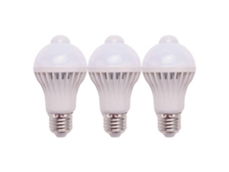 Lâmpada Led E27 Com Sensor De Movimento Pir 5w Luz Branca Fria Globe Para Corredor Jardim